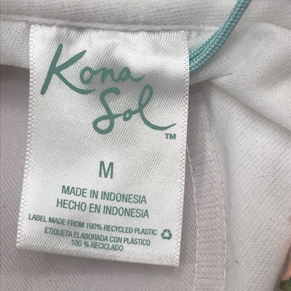 Kona Sol Women's Size Medium 8-10 One Piece Floral Swimsuit With Straps New - Picture 5 of 14